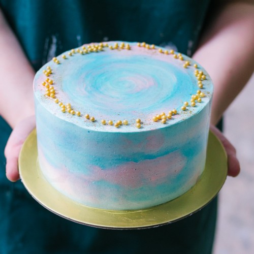 Pastel Galaxy Cake