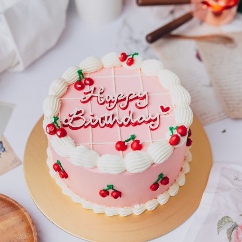 Pink Cherry Cake