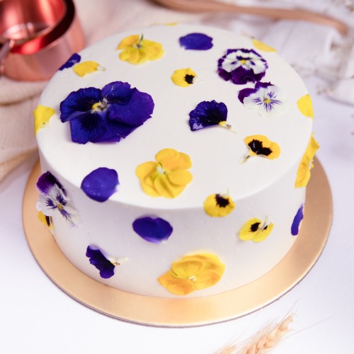 Pressed Flower Cake