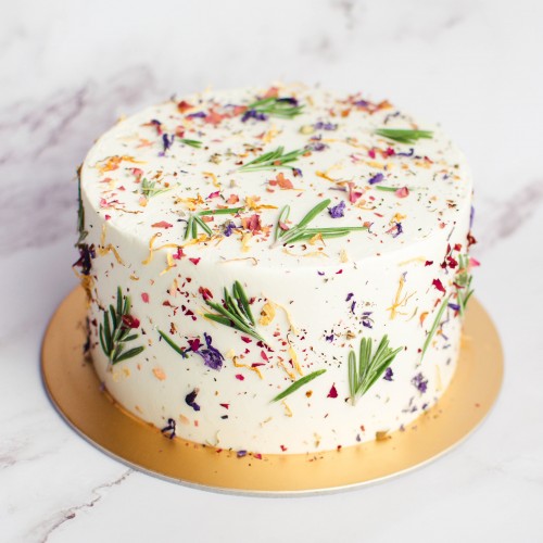 Rustic Floral Petal Cake