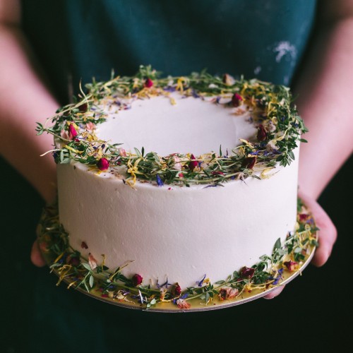 Rustic Thyme & Floral Petals Wreath