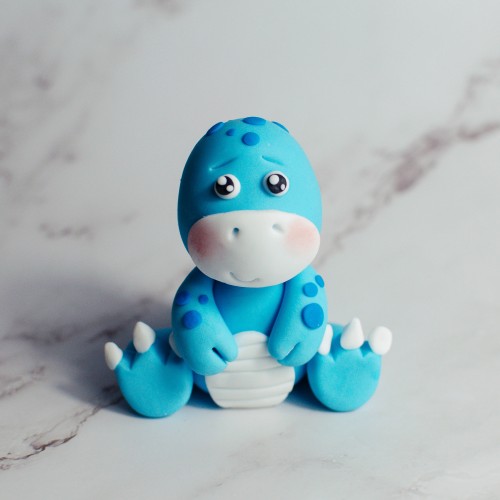 Fondant Blue Dinosaur Topper