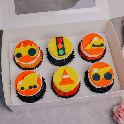 Construction Themed Cupcakes - Box of Six
