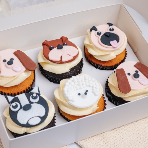 Dog-Themed Cupcakes - Box of Six