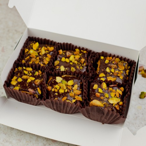 Pistachio Praline Brownies