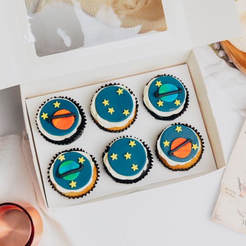 Space Galaxy Cupcakes - Box of Six