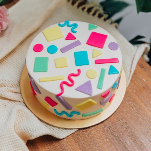 Geometric-Shaped Cake