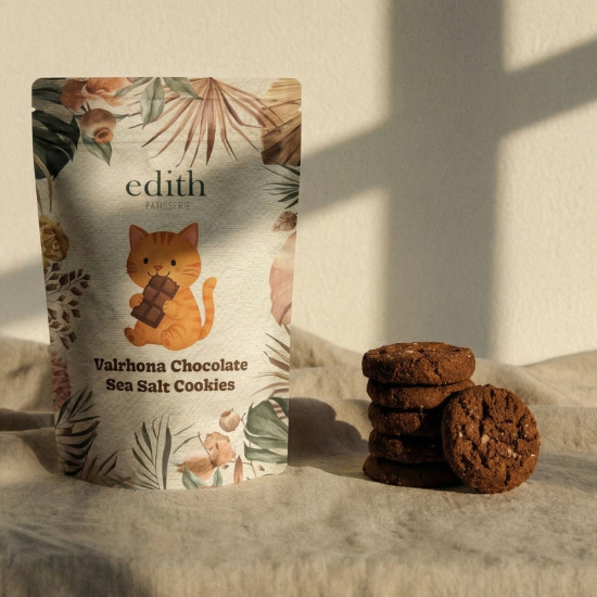 Valrhona Chocolate Fleur De Sel Cookies (Egg-Free) - Regular Bag