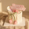 Pastel Pink Rose Bow Cake