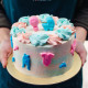 Gender Reveal Marbled Cake