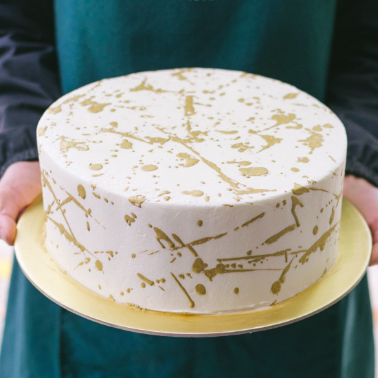 Gold Splatter Cake