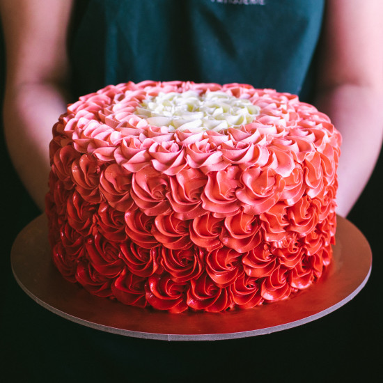Ombre Rosette Cake