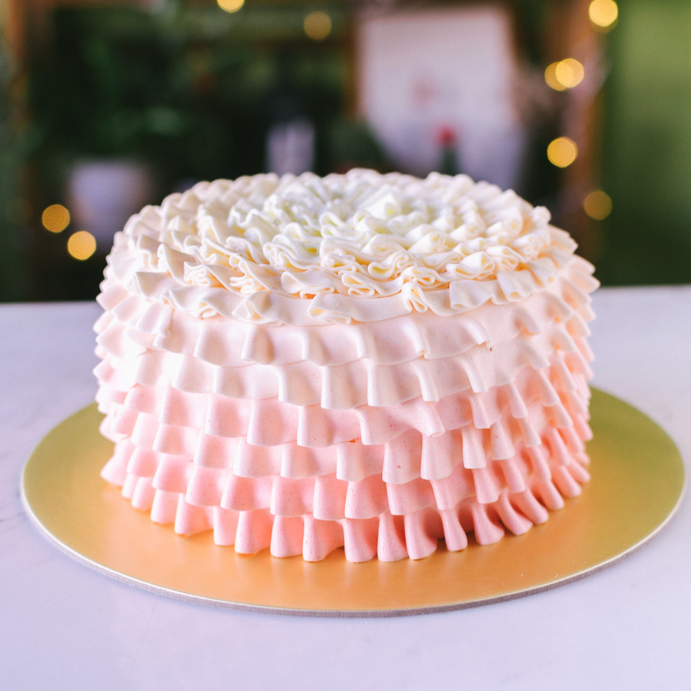 Piped Ruffles Piped Ruffles Cake