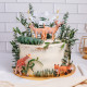 Rustic Eucalyptus Cake with Woodland Creatures