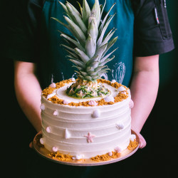 Rustic Pineapple Topped Cake