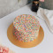 Rainbow Sprinkles Dot Cake