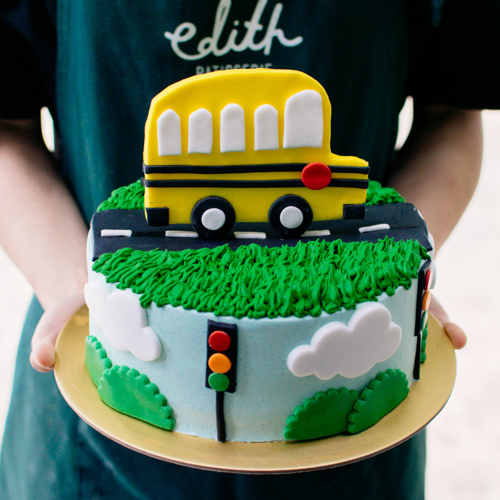 Yellow Bus Cake