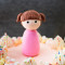 Fondant Girl with Pony Tail Topper