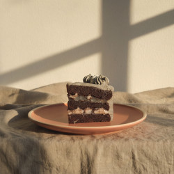 Black Sesame Chocolate Mochi Cake 
