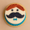 4" Mini Moustache Man Cake
