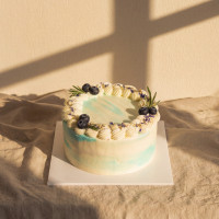Sugar-Free Blueberries & Cream Cake (Gluten-Free, Keto)