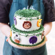 Jungle Animal Themed Cake - Two Tier