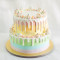 Two Tier Pastel Rainbow Drizzle Cake