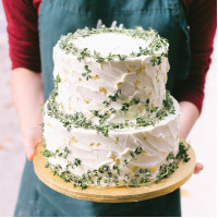 Two Tier Rustic Texture With Gold And Thyme