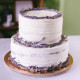 Two Tier Rustic Lavender Cake